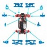 Metal steering swing arm base - C rear Hub seat - servo pull rod - for WLtoys-S 1:14 144001 RC car