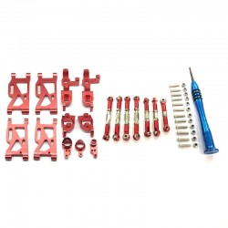 Metal steering swing arm base - C rear Hub seat - servo pull rod - for WLtoys-S 1:14 144001 RC car