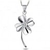 Pendant with crystal four-leaf clover - with necklaceNecklaces
