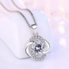 Crystal four-leaf clover - 925 sterling silver necklace - 45cm