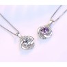 Crystal four-leaf clover - 925 sterling silver necklace - 45cm