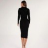 Fashionable button up dress - ankle length - long sleeve - v-neckDresses