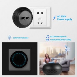 M523 - wireless doorbell kit - with touch button / 32 sounds - waterproof - LED