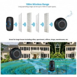 M523 - wireless doorbell kit - with touch button / 32 sounds - waterproof - LED