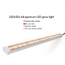 LED plant grow light - hydroponic lamp - tube - full spectrum - 220 LED