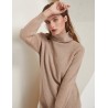 Loose knitted dress - long sweater - with turtleneck / long sleeveDresses