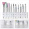 Ceramic rotary drill bits - cone tips - for electric manicure / pedicure machine - 10 pieces