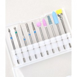 Ceramic rotary drill bits - cone tips - for electric manicure / pedicure machine - 10 pieces