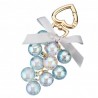 Crystal grapes - keychain with ribbon bowknotKeyrings