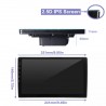 Android 8 - DIN-2 car radio - 10.1" touch screen - GPS - BLUETOOTH - FM - WIFI - MP3 - MIRRORLINKRadio