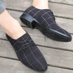 Classic pointed toe shoe shoes - laced-up - black lattice