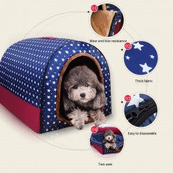 Foldable pet house - portable soft kennel - bed - for dogs / cats
