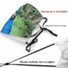 Protective face / mouth mask - reusable - waterproof - green peacock print