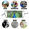 Protective face / mouth mask - reusable - waterproof - green peacock print