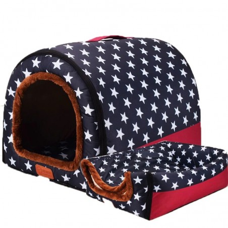 Foldable pet house - portable soft kennel - bed - for dogs / cats