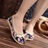 Classic flat loafers - slip-on sneakers - with floral print