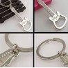 Guitar shaped bottle opener - metal keychain