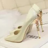 Sexy pumps - with metal carved thin high heelsHigh heels