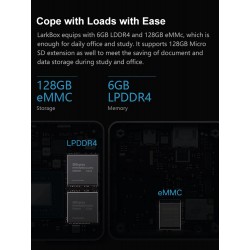 CHUWI - LarkBox - 4K mini PC Intel Celeron - J4115 Quad Core - HD USB-C - 6GB RAM 128GB ROM - Windows 10 - desktop computer