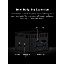 CHUWI - LarkBox - 4K mini PC Intel Celeron - J4115 Quad Core - HD USB-C - 6GB RAM 128GB ROM - Windows 10 - desktop computer
