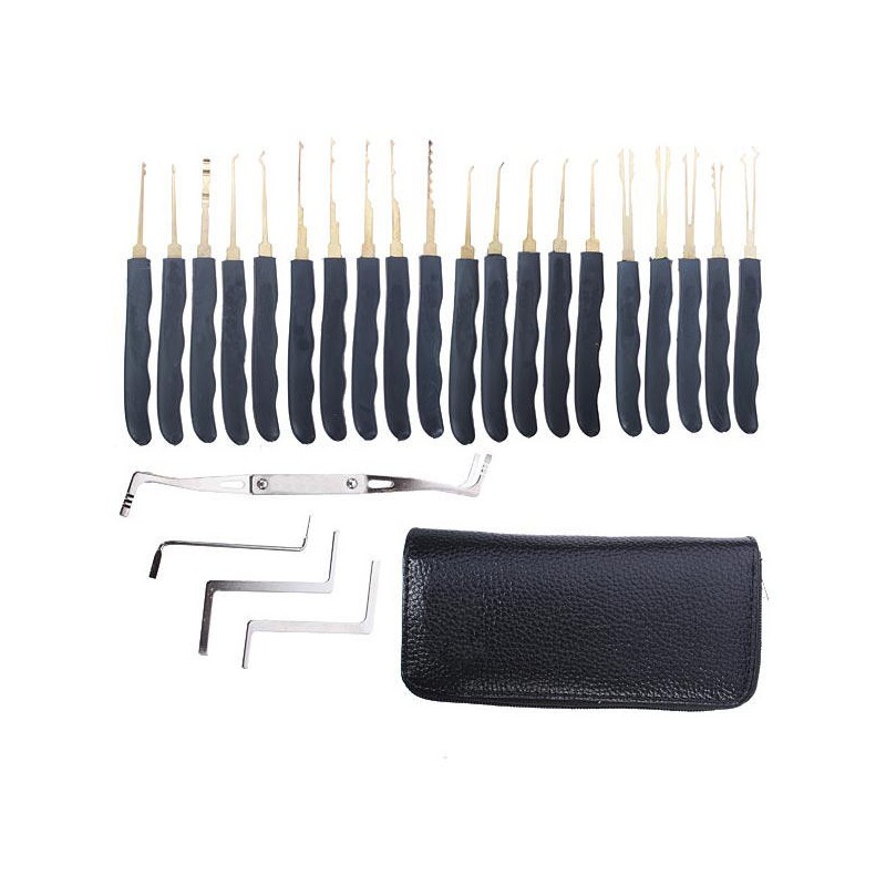 Professional locksmith single hook lock pick set - 24 pieces Professional locksmith single hook lock pick set - 24 pieces