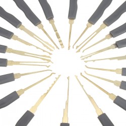 Professional locksmith single hook lock pick set - 24 pieces