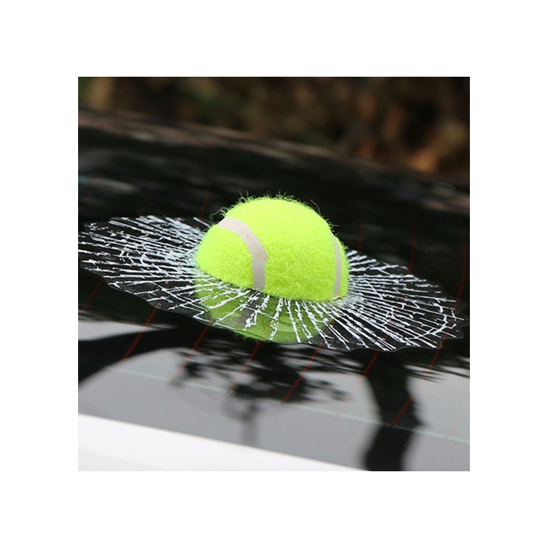 Tennis ball - cracked window - car sticker
