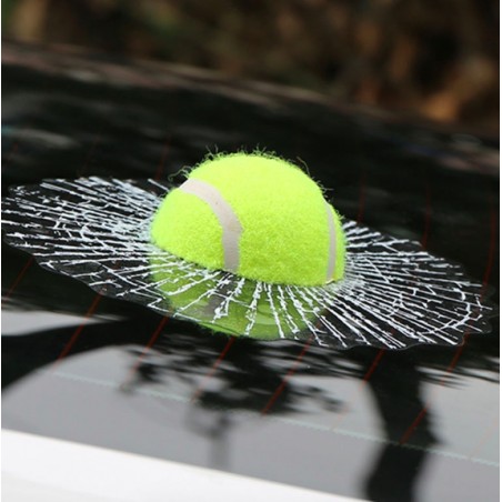 Tennis ball - cracked window - car sticker