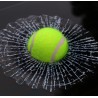 Tennis ball - cracked window - car sticker