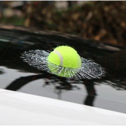 Tennis ball - cracked window - car sticker