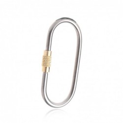 Titanium alloy carabiner - keychain - with lock buckle - camping / hiking