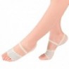 Ballet / dance socks - open toe / protective leather pads - mesh / rhinestones