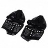 Ballet / dance socks - open toe / protective leather pads - mesh / rhinestones