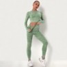 Camouflage fitness set - seamless - long sleeve shirt / leggings