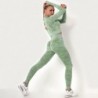 Camouflage fitness set - seamless - long sleeve shirt / leggings