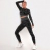 Camouflage fitness set - seamless - long sleeve shirt / leggings