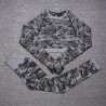 Camouflage fitness set - seamless - long sleeve shirt / leggings