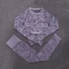 Camouflage fitness set - seamless - long sleeve shirt / leggings