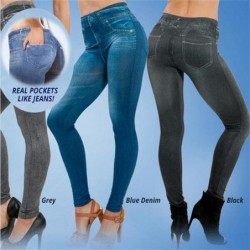Warm leggings - slimming pants - with fleece lining / pocketsPants