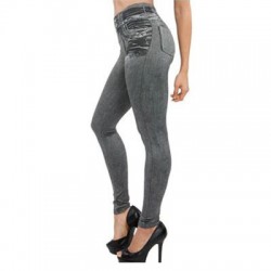Warm leggings - slimming pants - with fleece lining / pockets