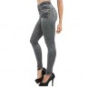 Warm leggings - slimming pants - with fleece lining / pockets