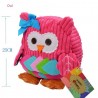 Plush school backpack - pink owl