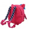 Plush school backpack - pink owl