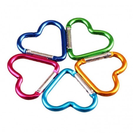 Keychain with lock buckle - quick hanging - heart shape