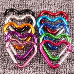 Keychain with lock buckle - quick hanging - heart shape