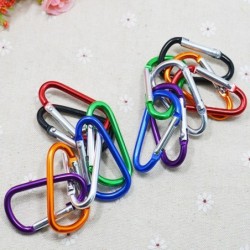 Alloy carabiner with buckle - keychain - 5 pieces