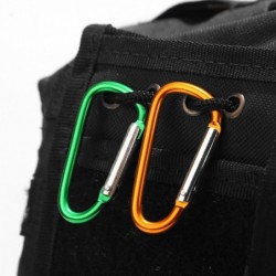 Alloy carabiner with buckle - keychain - 5 pieces