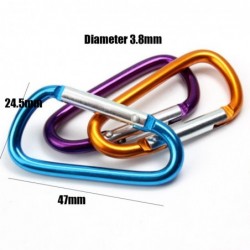 Alloy carabiner with buckle - keychain - 5 pieces