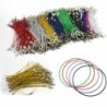 Stainless steel wire keyring - round rope - screwable connector