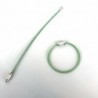 Stainless steel wire keyring - round rope - screwable connector
